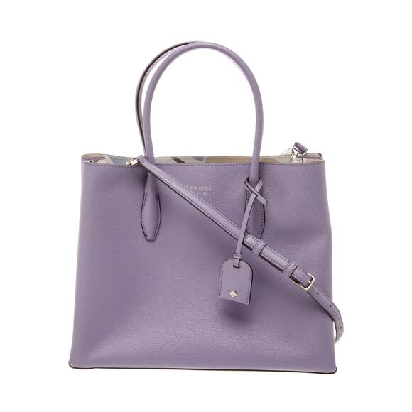 Kate Spade Handbags - Kate Spade Lilac Leather Eva Breezy Satchel Tote Purse AN